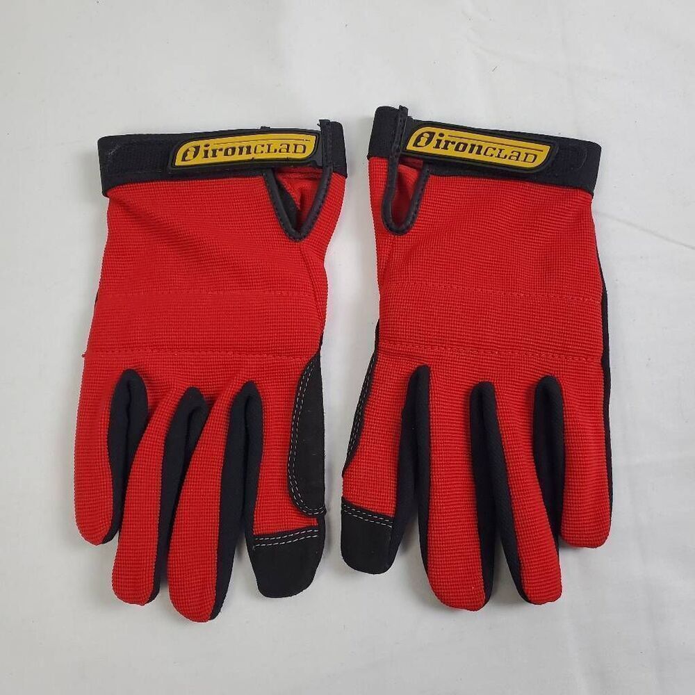 Ironclad Red Utility Work Gloves XL Durable Grip Reinforced Palms